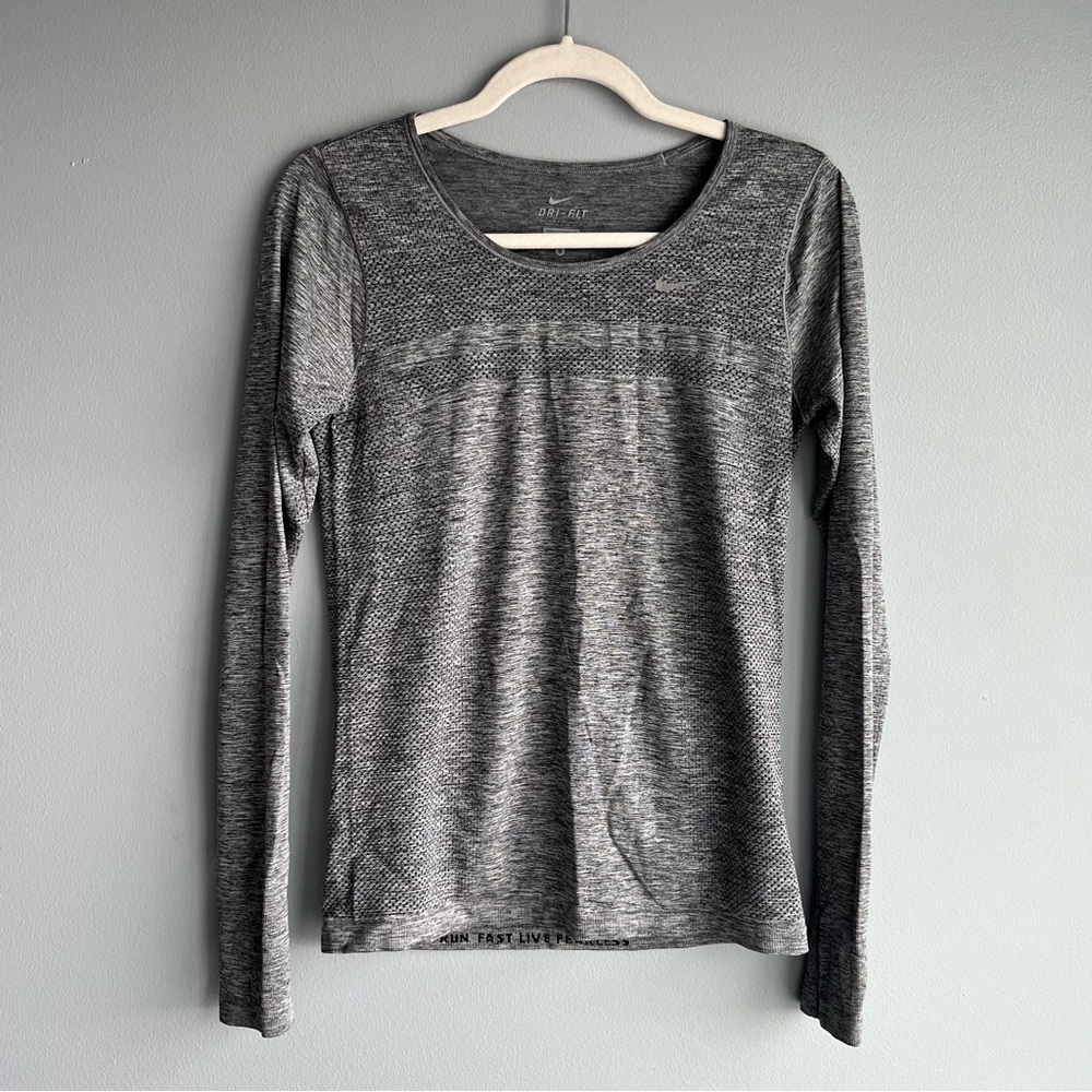 Nike Gray Dry Fit Long Sleeve
